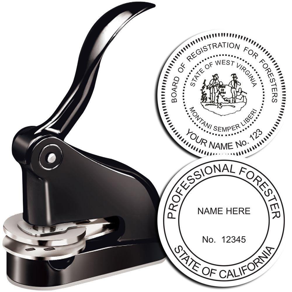 Forester Black Gift Seal Embosser - Engineer Seal Stamps - Embosser Type_Desk, Embosser Type_Gift, Type of Use_Professional, validate-product-description
