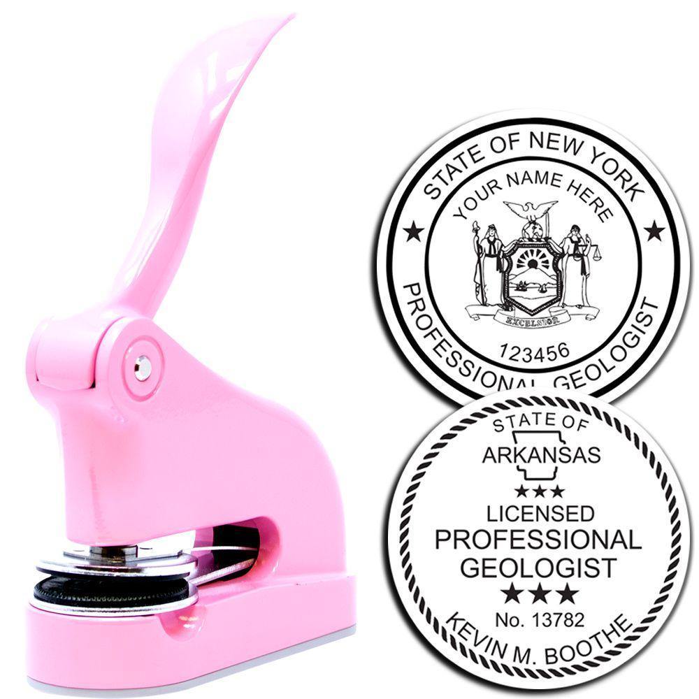 Geologist Pink Gift Embosser - Engineer Seal Stamps - Embosser Type_Desk, Embosser Type_Gift, Type of Use_Professional