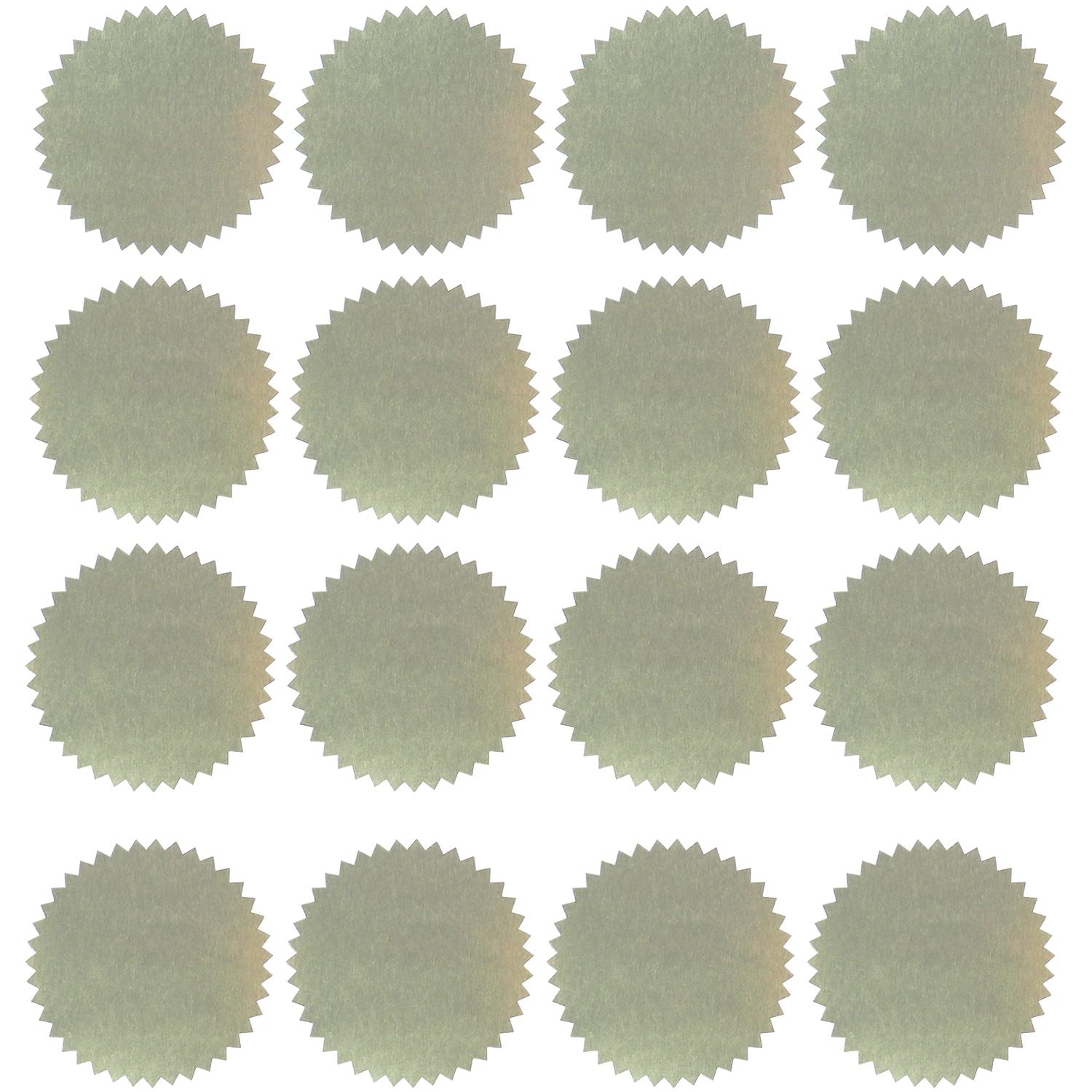 Roll of Gold Foil Seals (1,000 Total) displayed in a grid pattern, showing circular gold seals with a serrated edge.