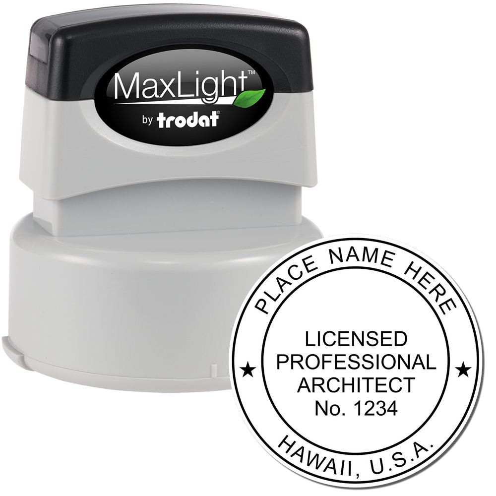 Premium MaxLight Pre-Inked Hawaii Architectural Stamp Main Image