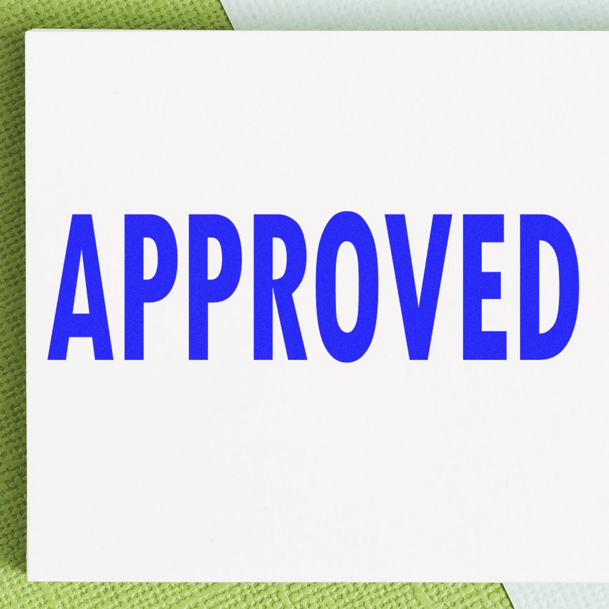 Self Inking Approved Stamp In Use Photo