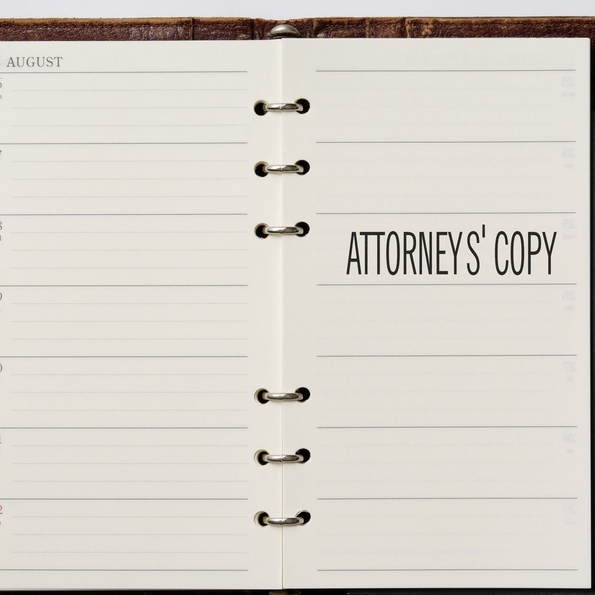 Large Attorneys&#39; Copy Rubber Stamp Lifestyle Photo