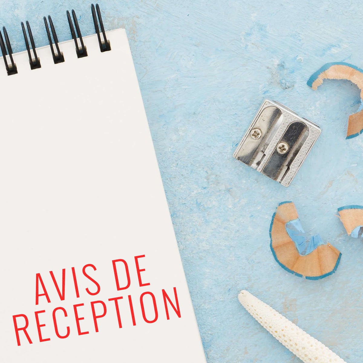 Large Pre-Inked Avis De Receiption Stamp In Use Photo