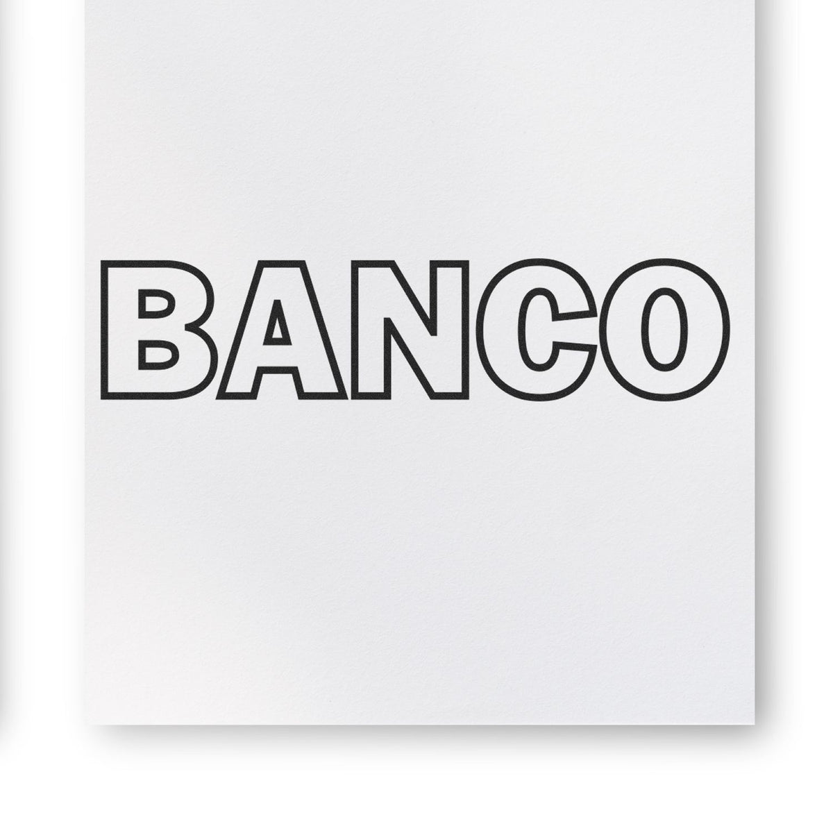 Banco Rubber Stamp Lifestyle Photo