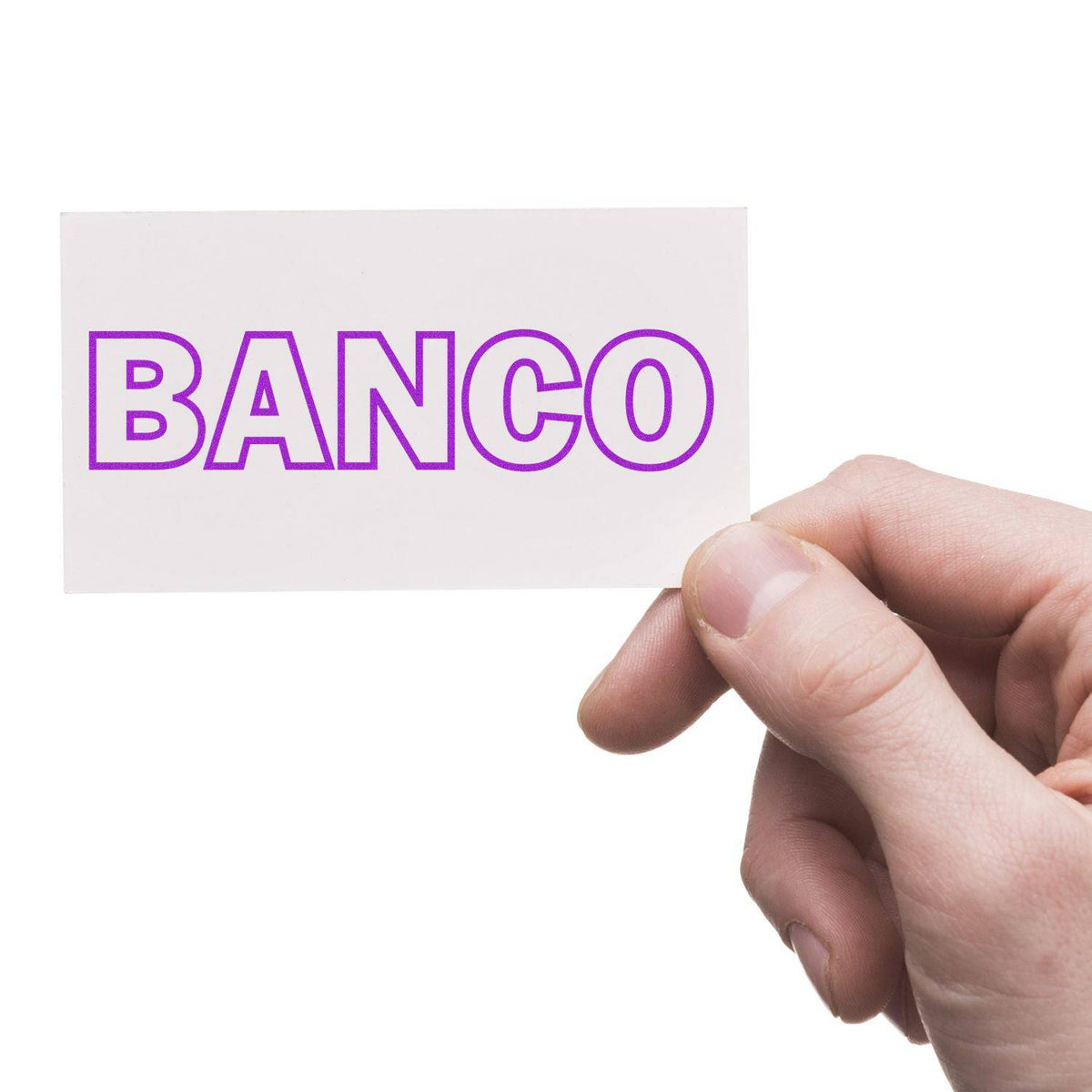 Large Pre-Inked Banco Stamp In Use