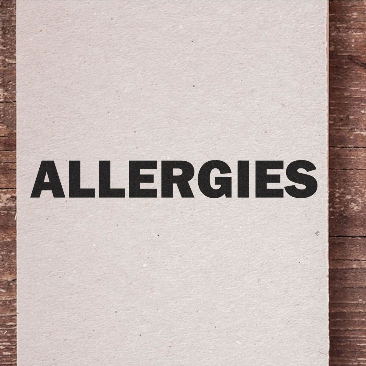Large Pre-Inked Bold Allergies Stamp Lifestyle Photo