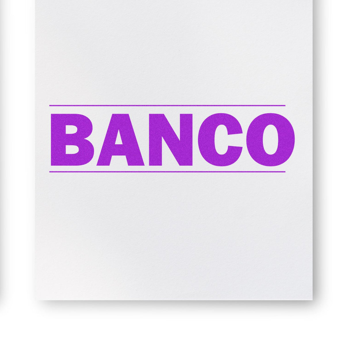 Bold Banco Rubber Stamp In Use