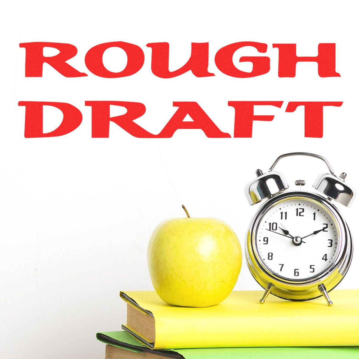 Large Pre-Inked Bold Rough Draft Stamp In Use Photo