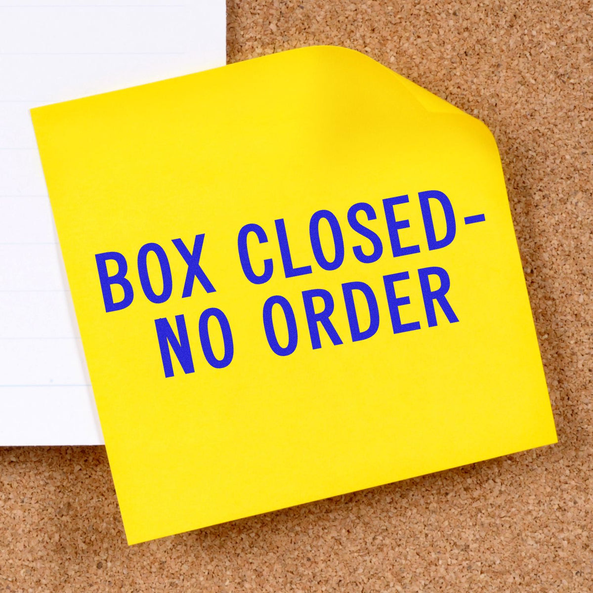 Box Closed No Order Rubber Stamp In Use Photo