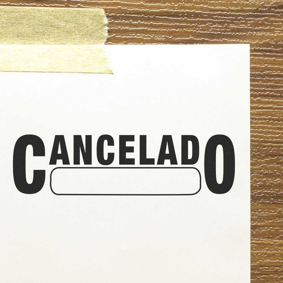 Cancelado with Box Rubber Stamp Lifestyle Photo
