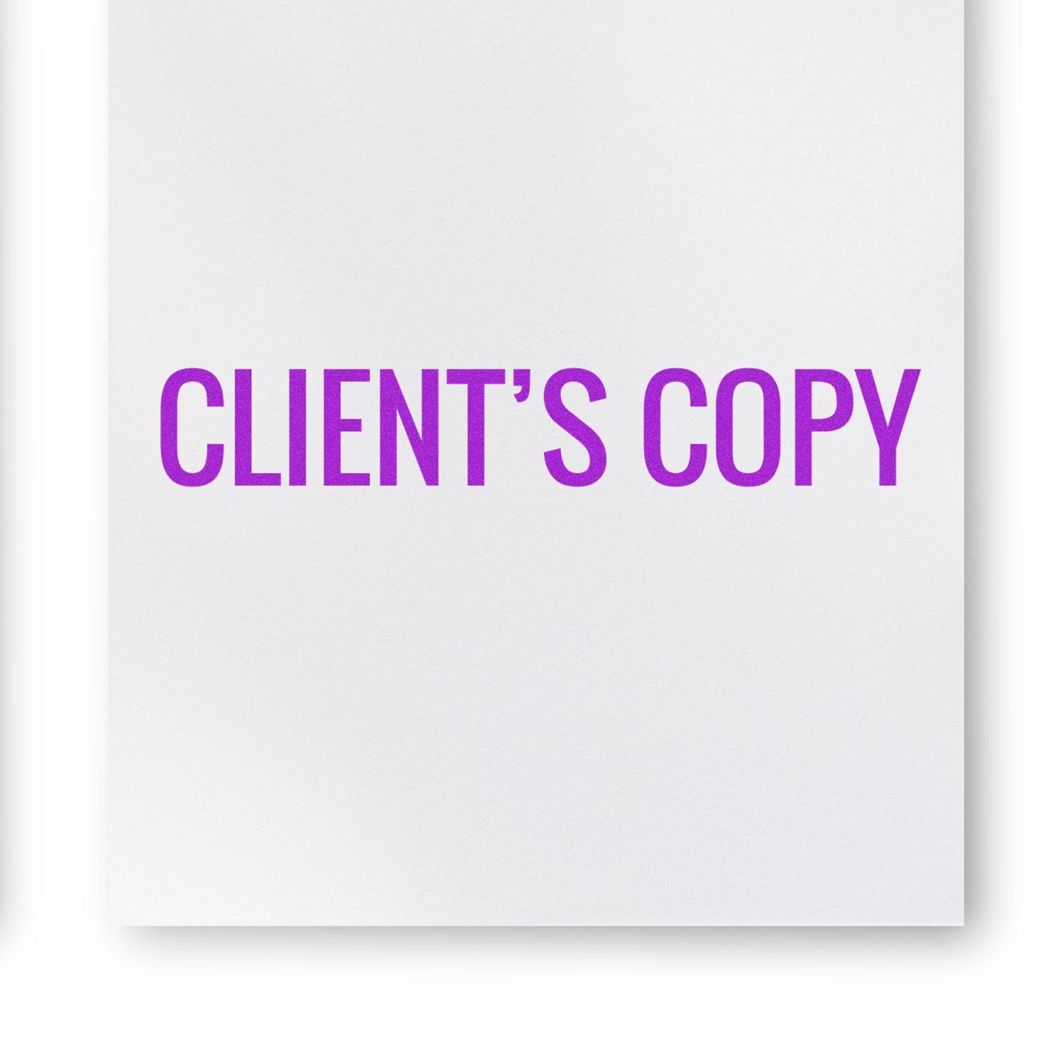 Large Pre-Inked Client's Copy Stamp In Use
