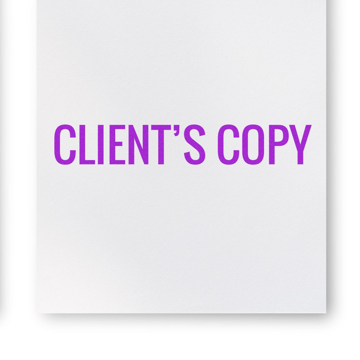 Large Pre-Inked Client&#39;s Copy Stamp In Use