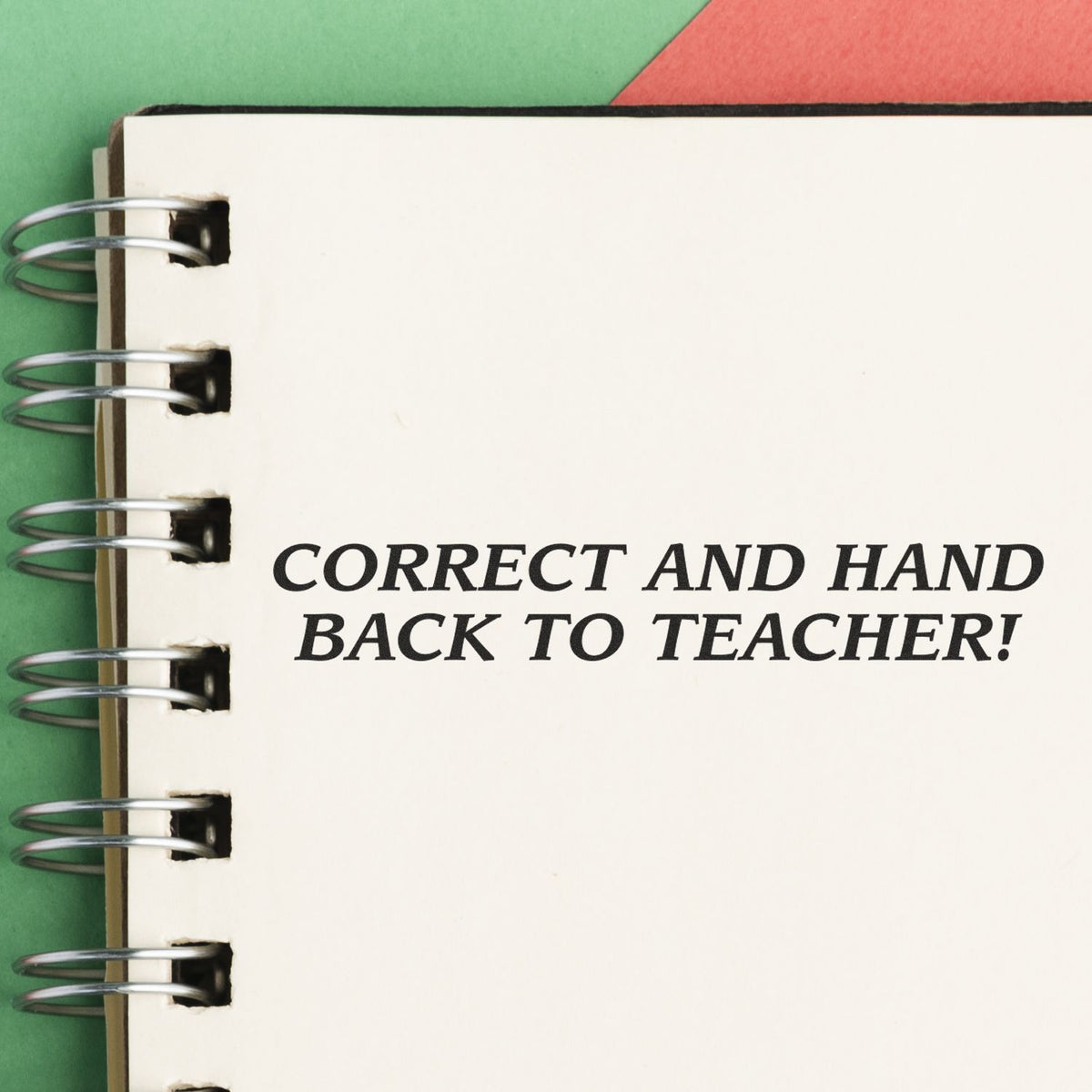 Large Correct And Hand Back To Teacher Rubber Stamp Lifestyle Photo