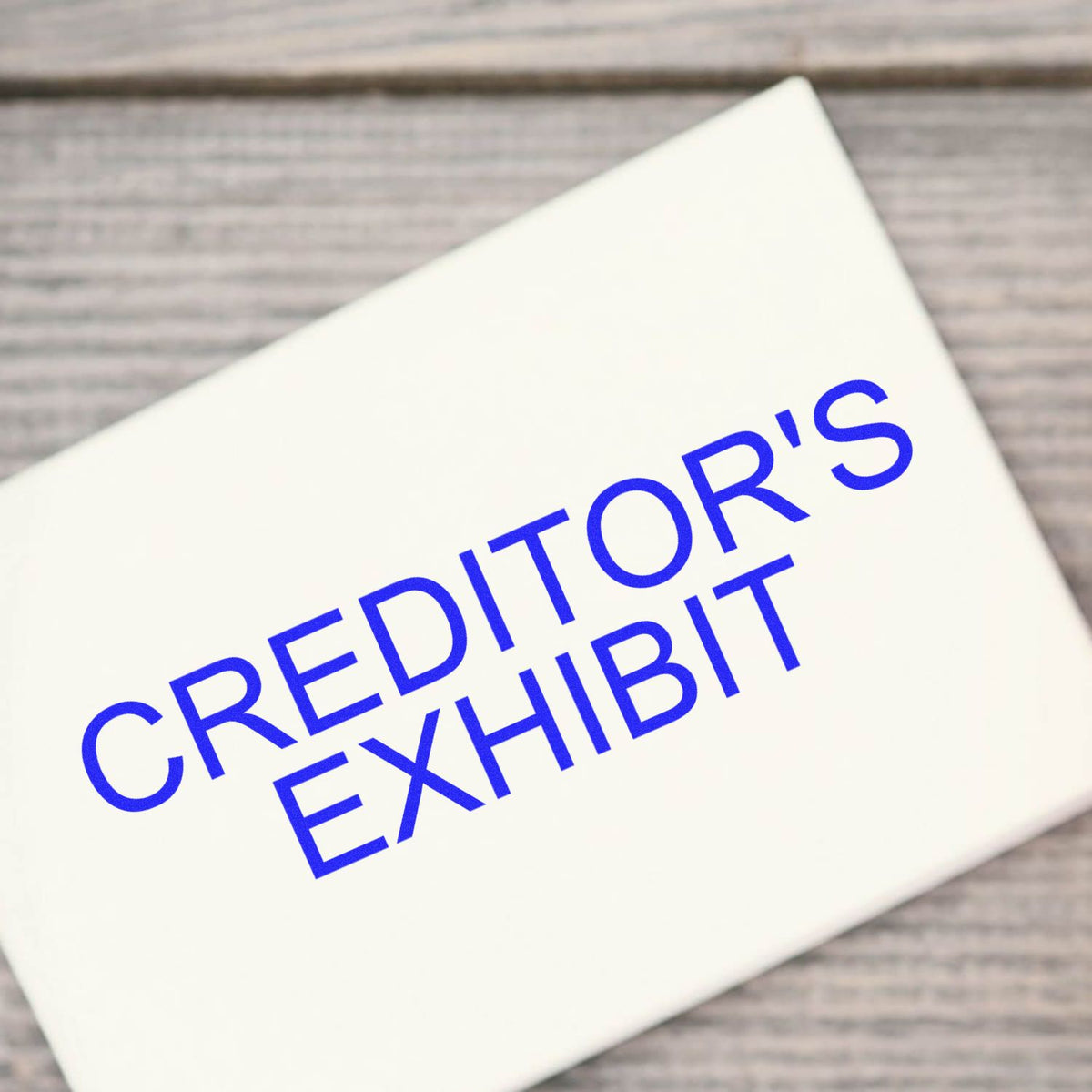 Creditors Exhibit Rubber Stamp In Use Photo