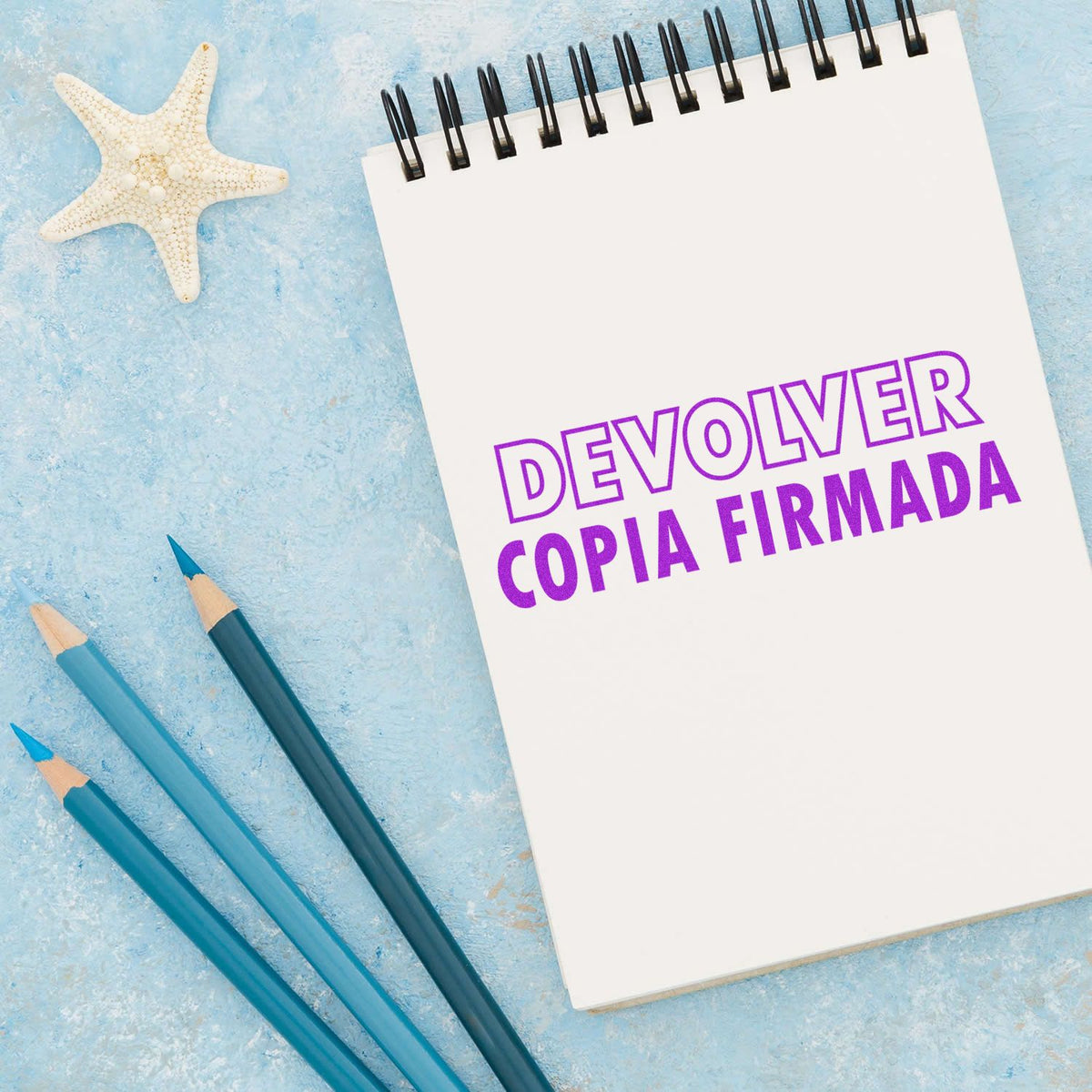 Large Devolver Copia Rubber Stamp In Use