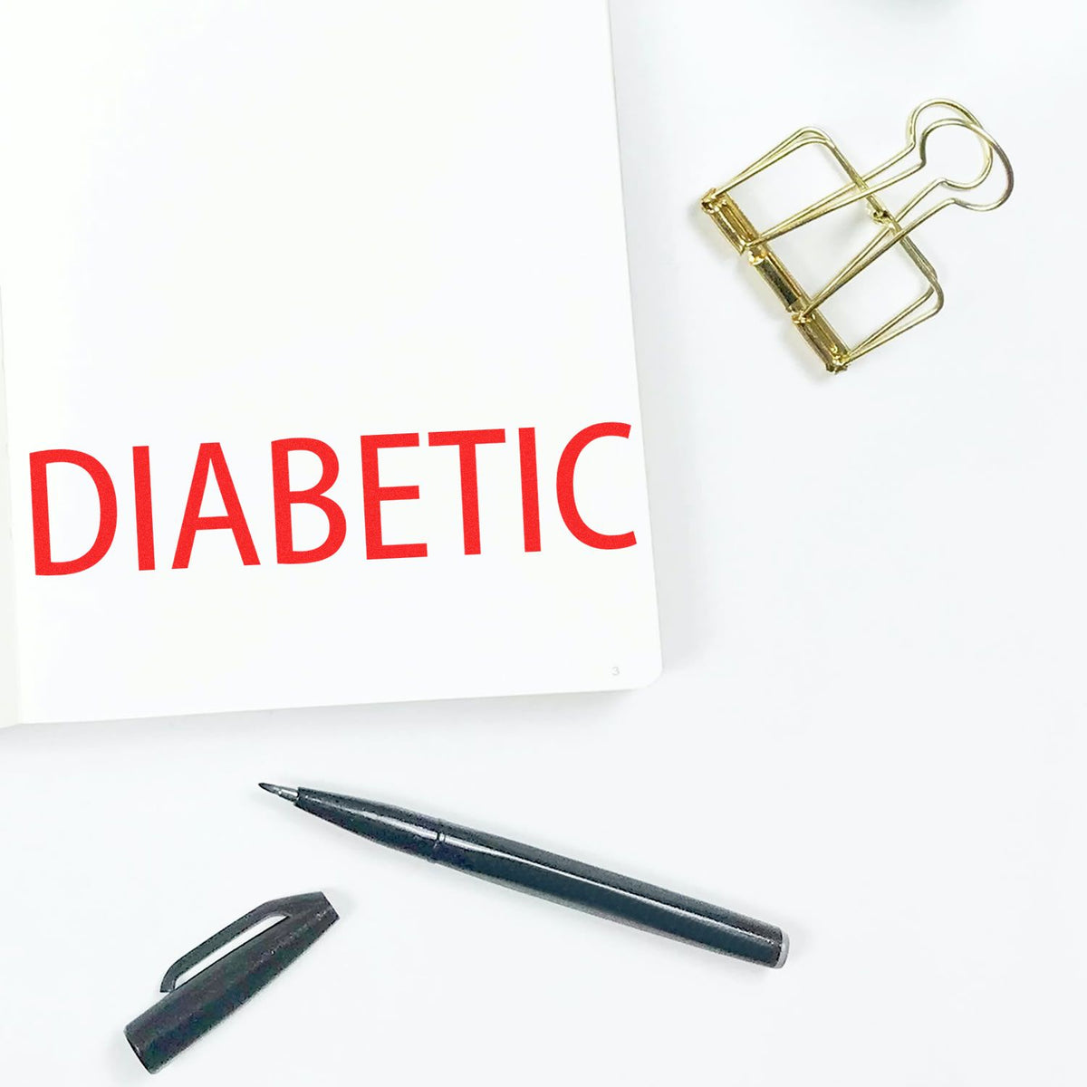 Large Diabetic Rubber Stamp In Use Photo