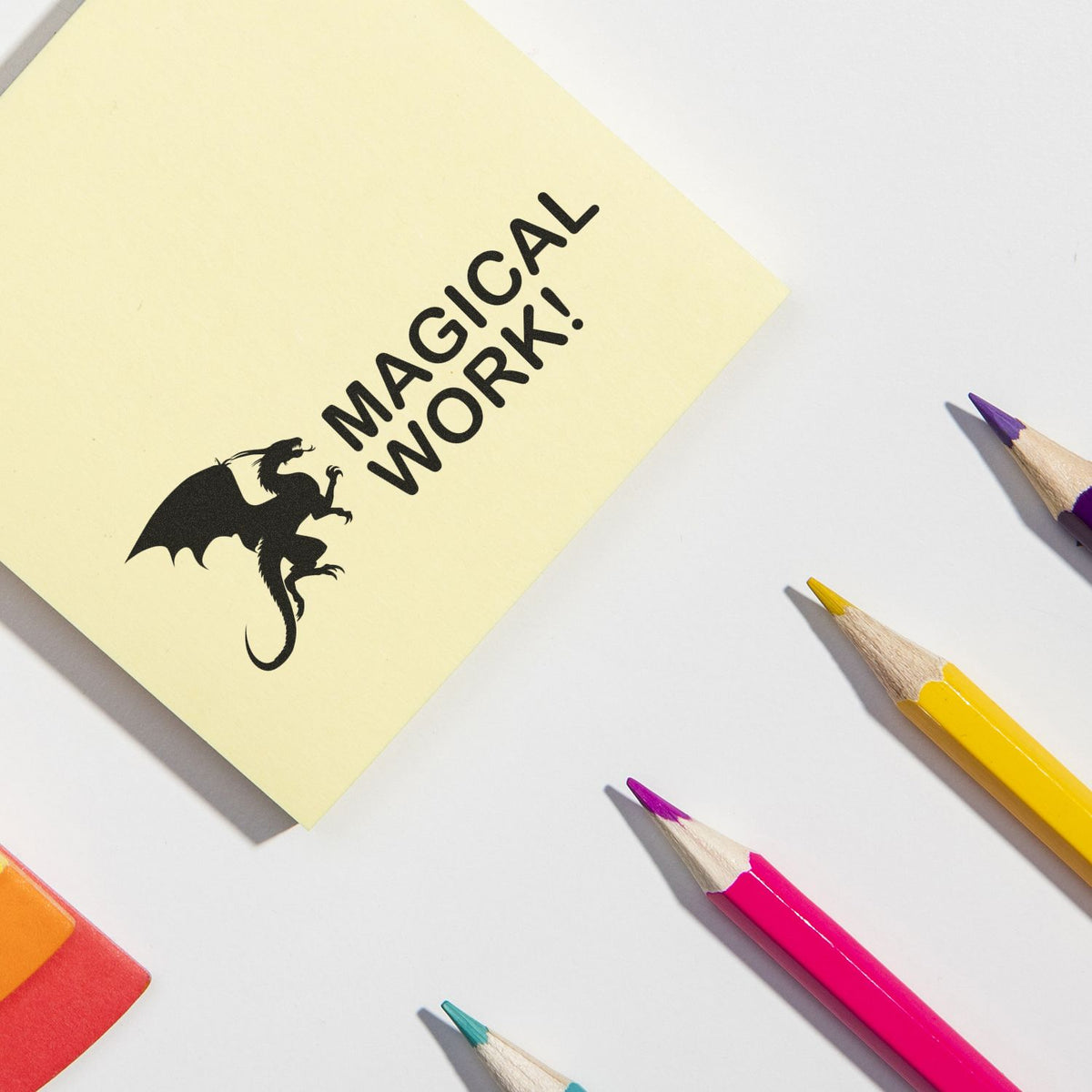 Self-Inking Dragon Magical Work Stamp Lifestyle Photo