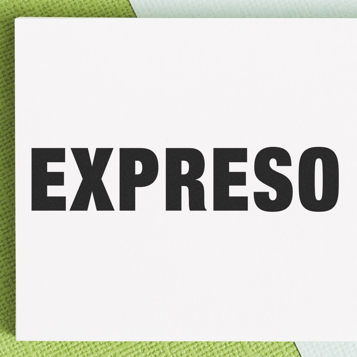 Large Expreso Rubber Stamp Lifestyle Photo