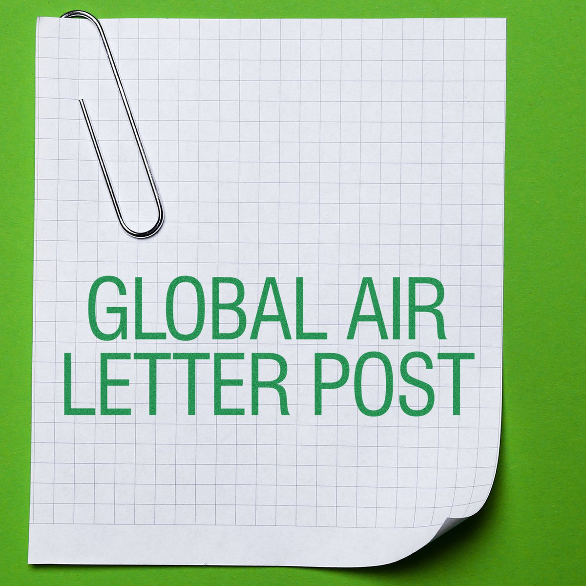 Global Air Letter Post Rubber Stamp In Use