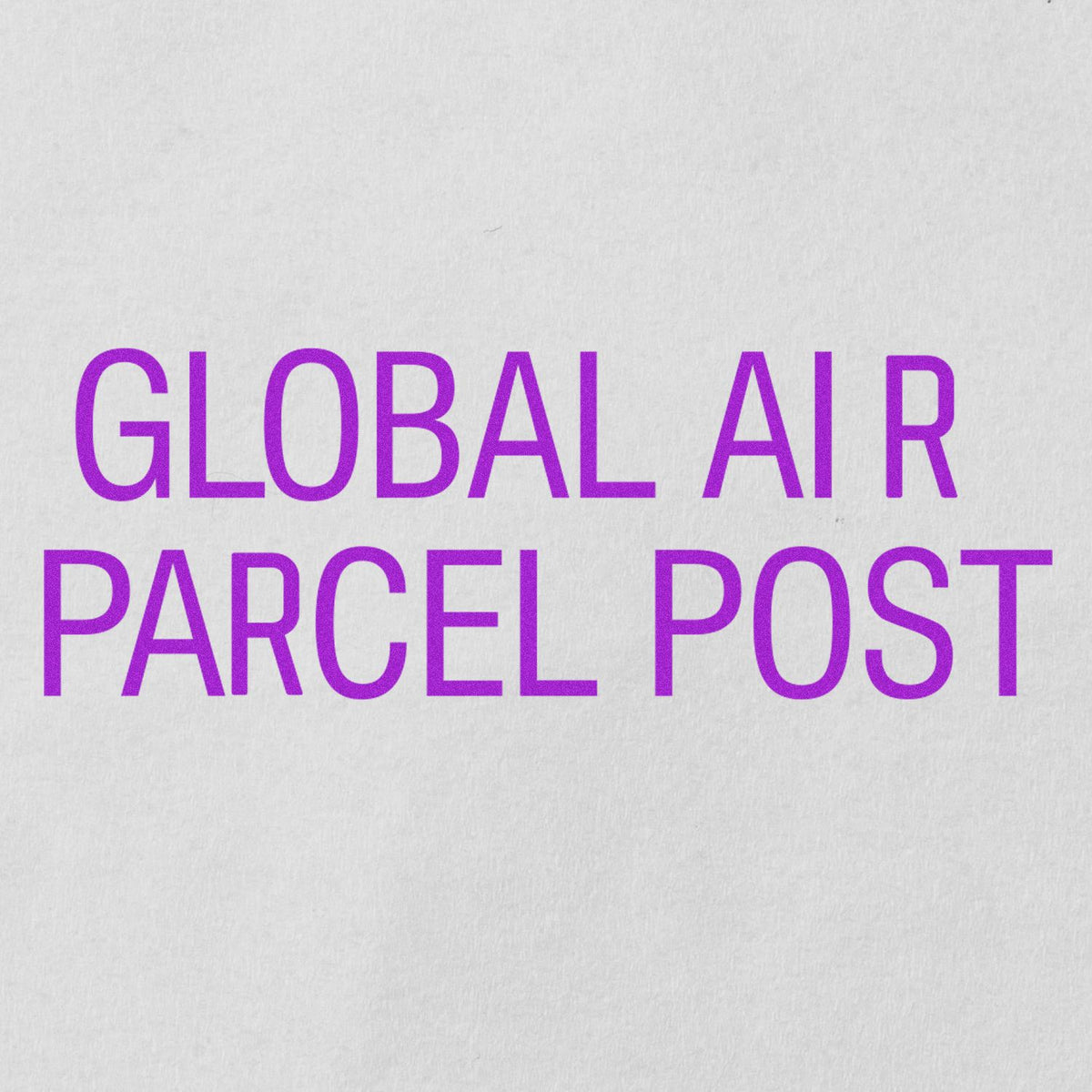 Large Self-Inking Global Air Parcel Post Stamp In Use
