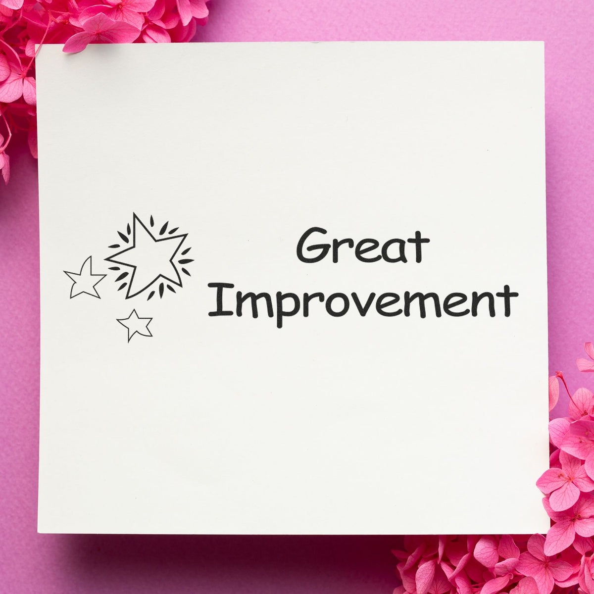 Large Great Improvement Rubber Stamp Lifestyle Photo