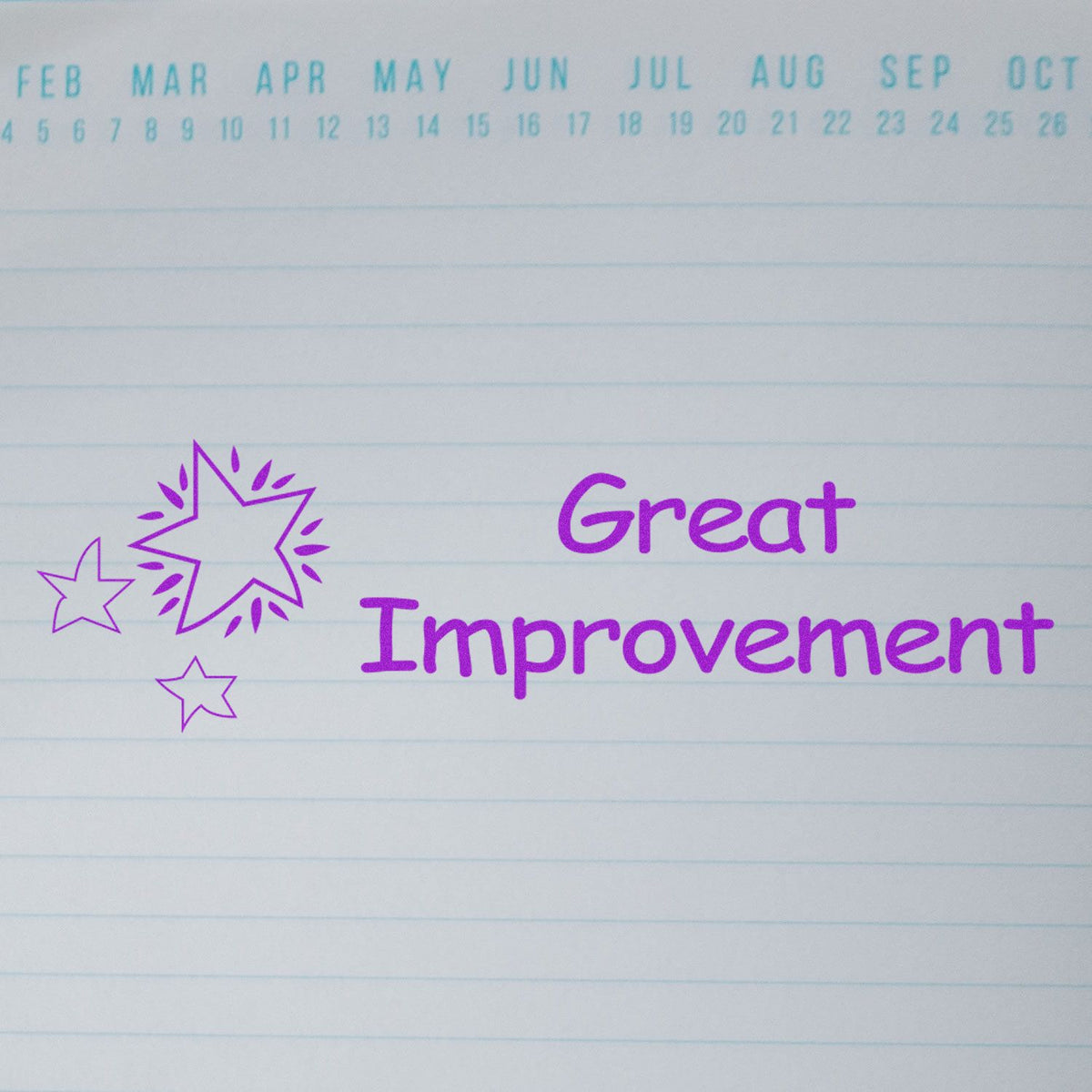 Self-Inking Great Improvement Stamp In Use