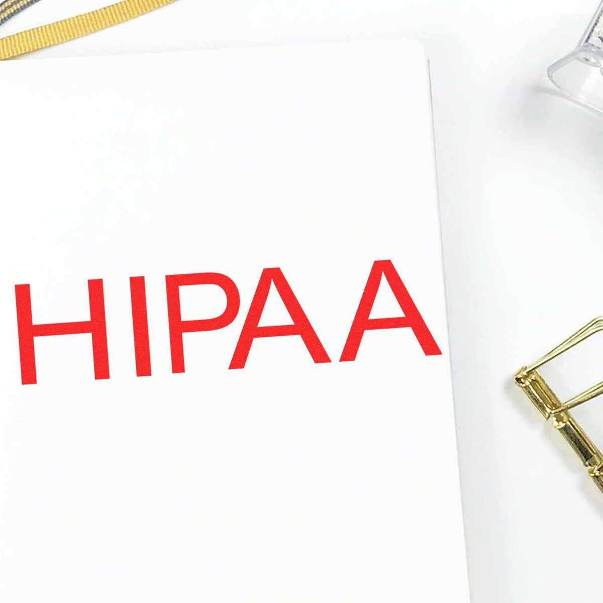 Large Pre-Inked Hipaa Stamp In Use Photo