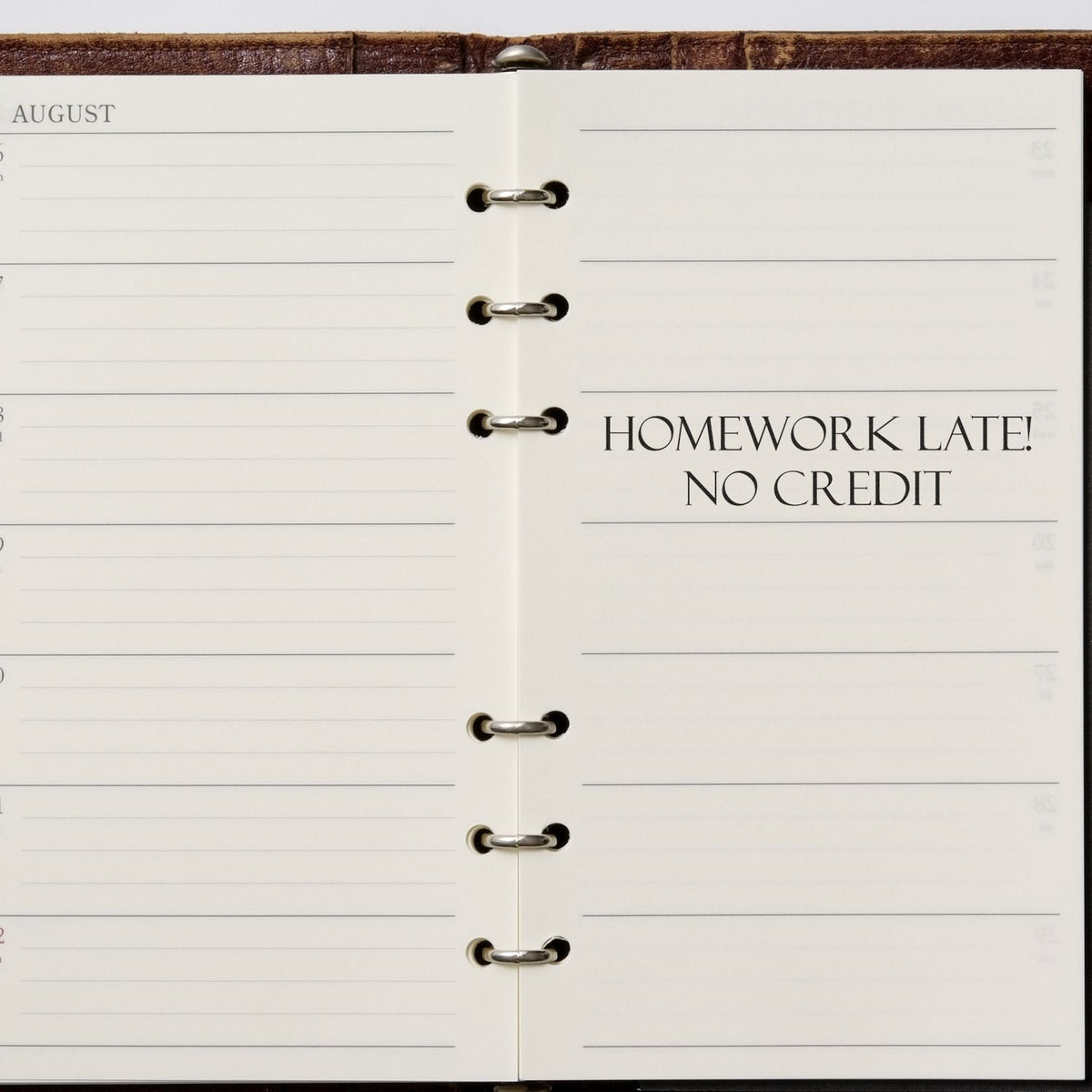 Large Pre-Inked Homework Late No Credit Stamp Lifestyle Photo