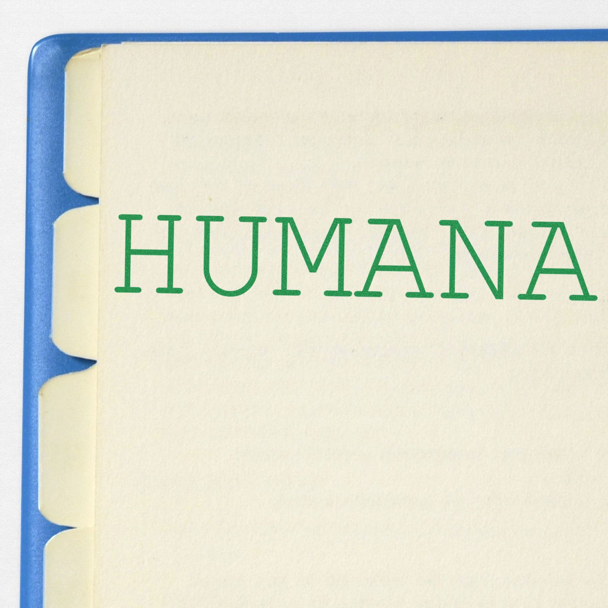 Humana Rubber Stamp In Use Photo