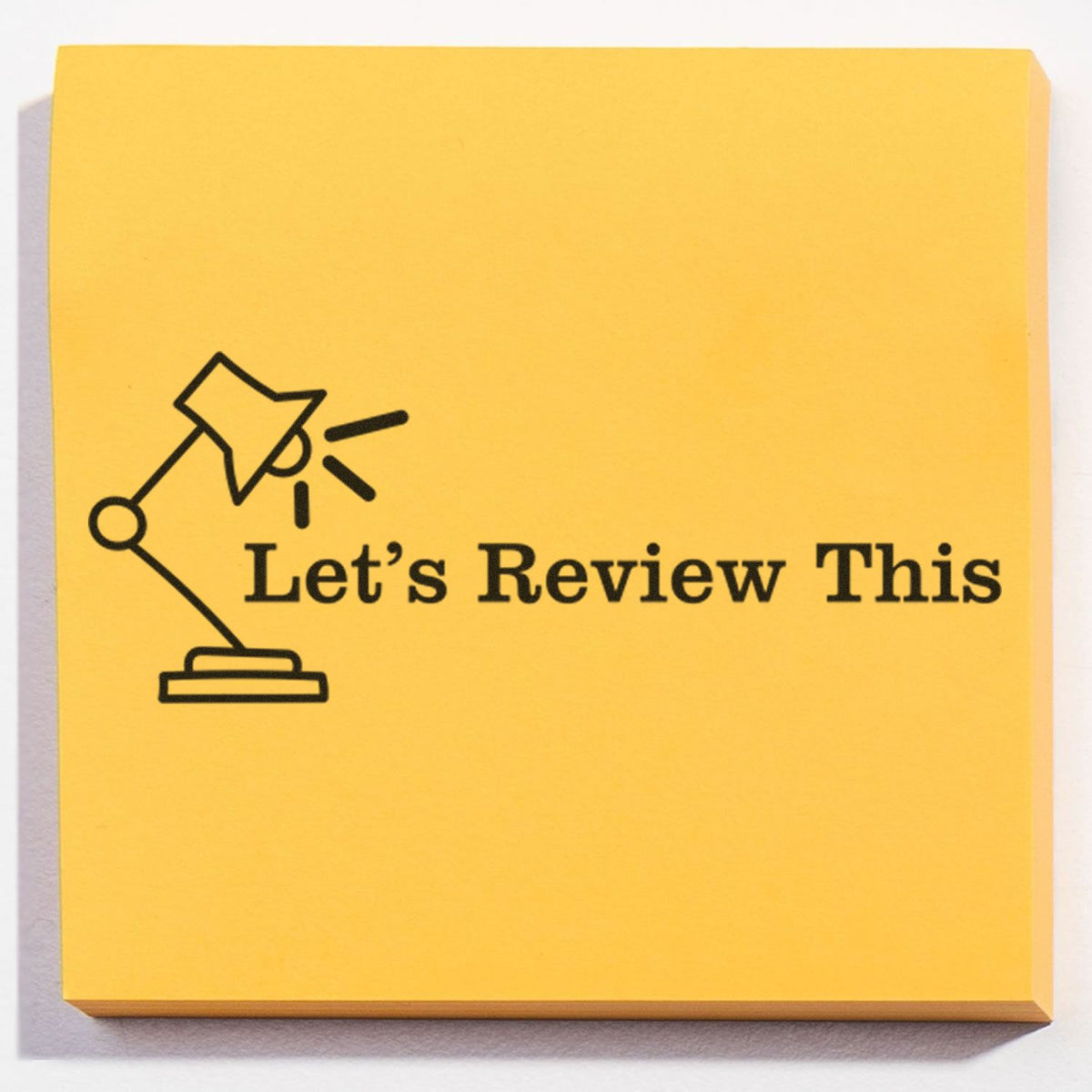 Large Self-Inking Lets review this with Lamp Stamp In Use