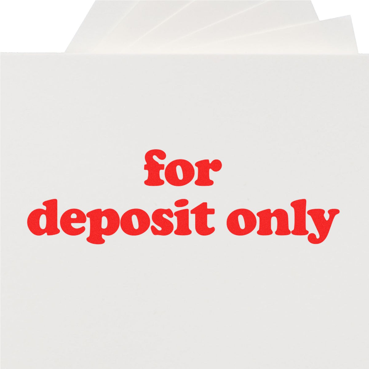 Large Lowercase For Deposit Only Rubber Stamp In Use Photo