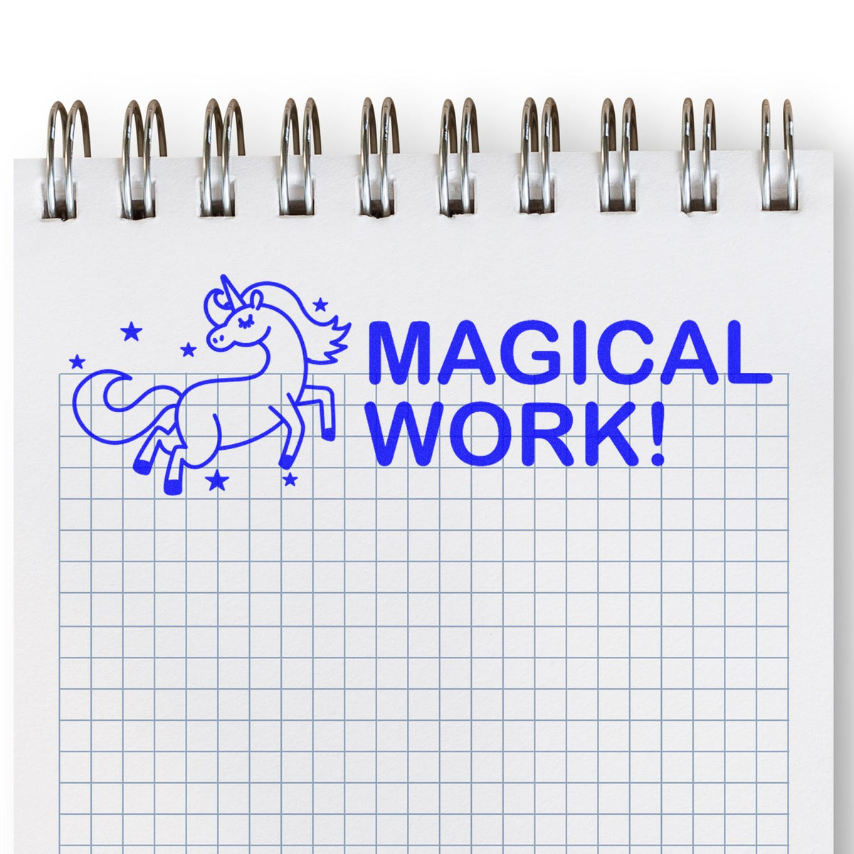 Magical Work Rubber Stamp In Use Photo