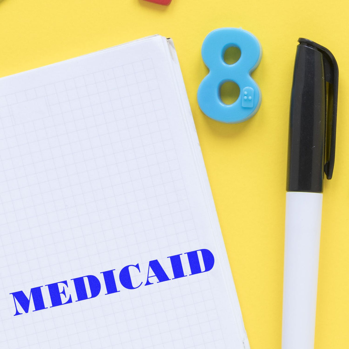 Medicaid Rubber Stamp In Use Photo