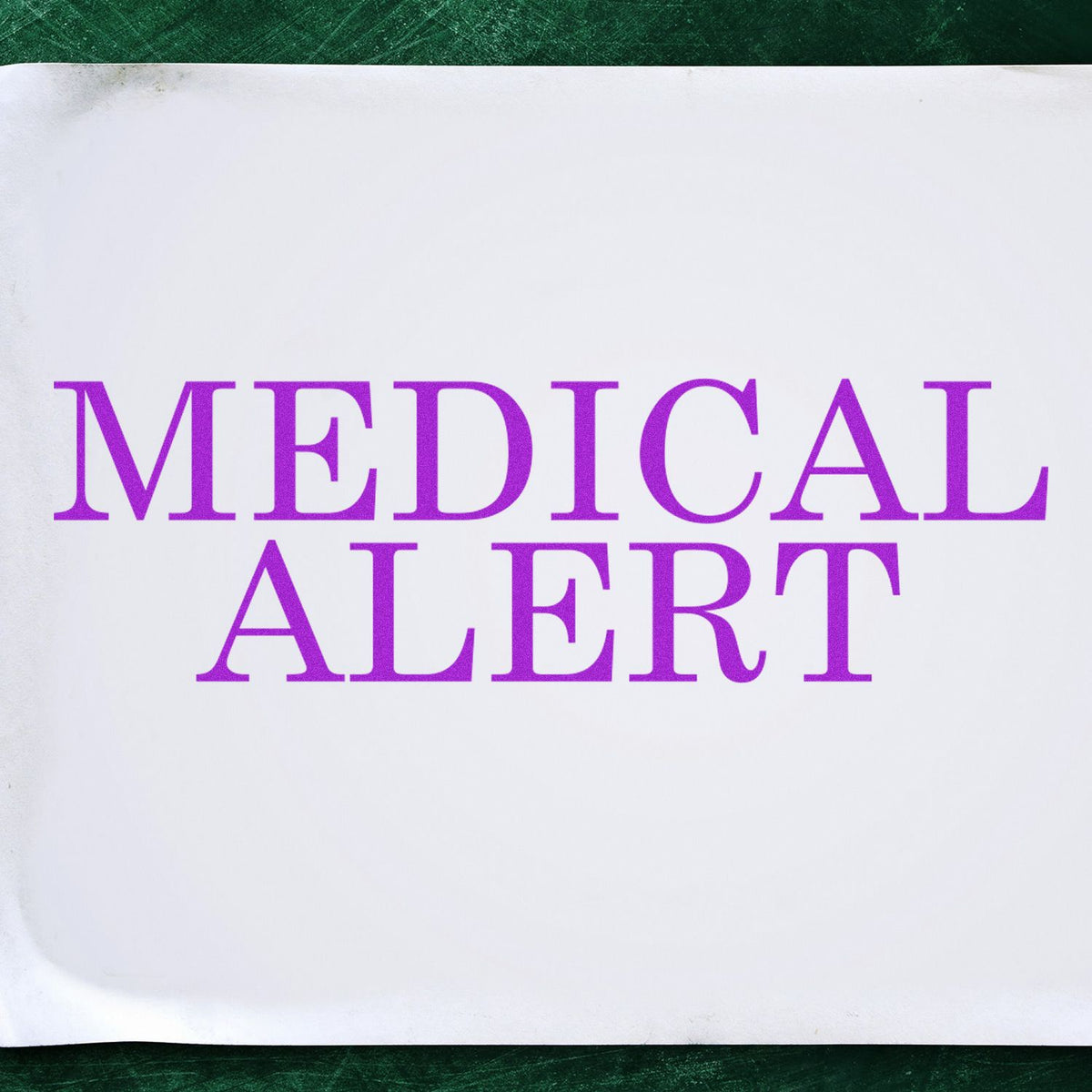 Large Pre-Inked Medical Alert Stamp In Use