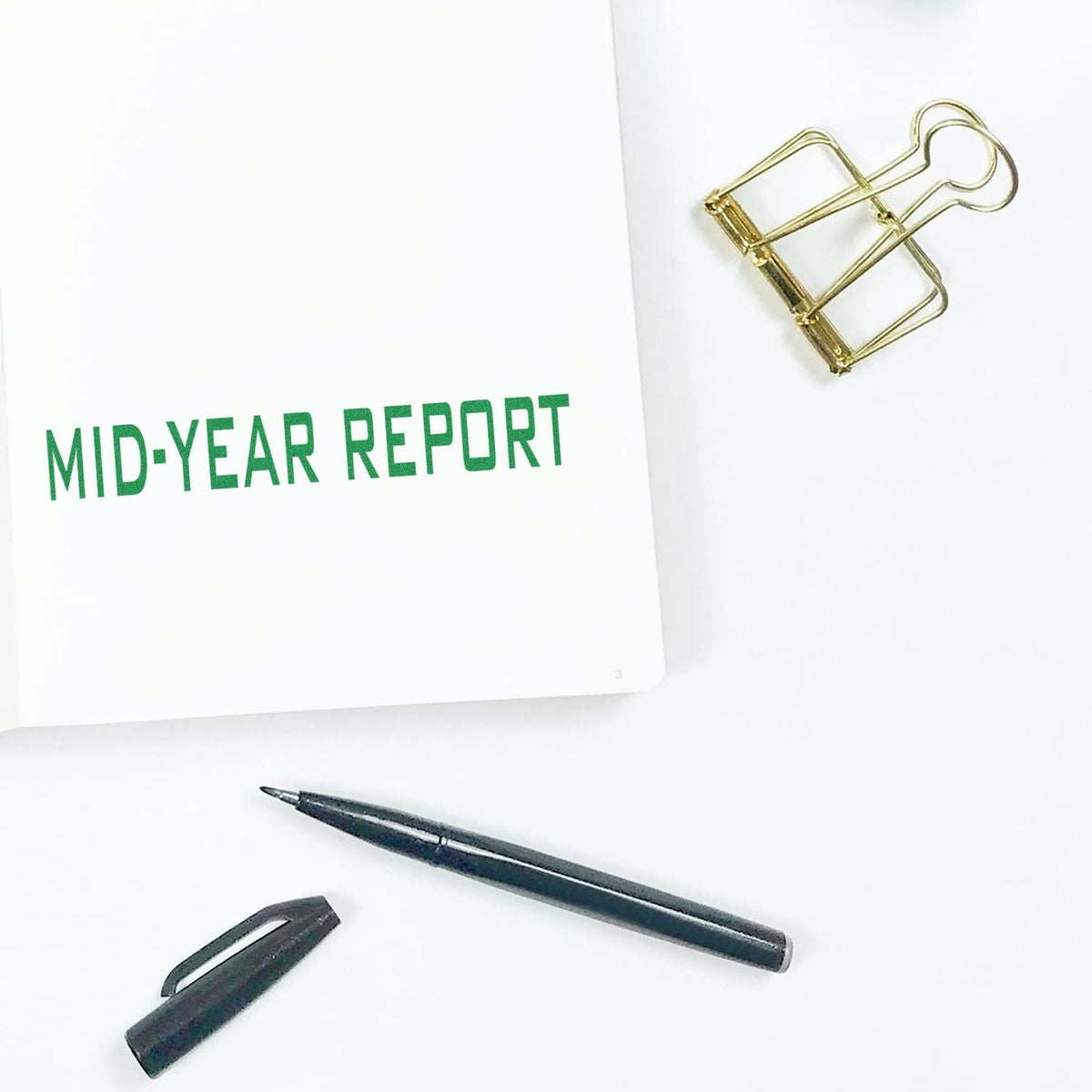 Self Inking Mid Year Report Stamp In Use