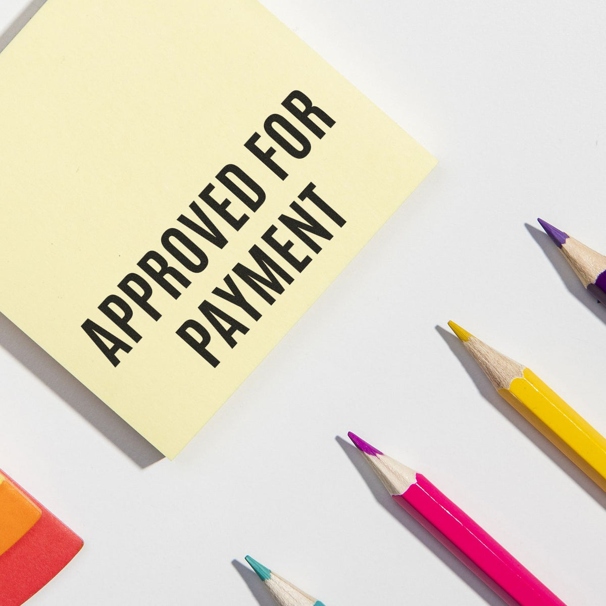 Large Self-Inking Narrow Font Approved for Payment Stamp Lifestyle Photo