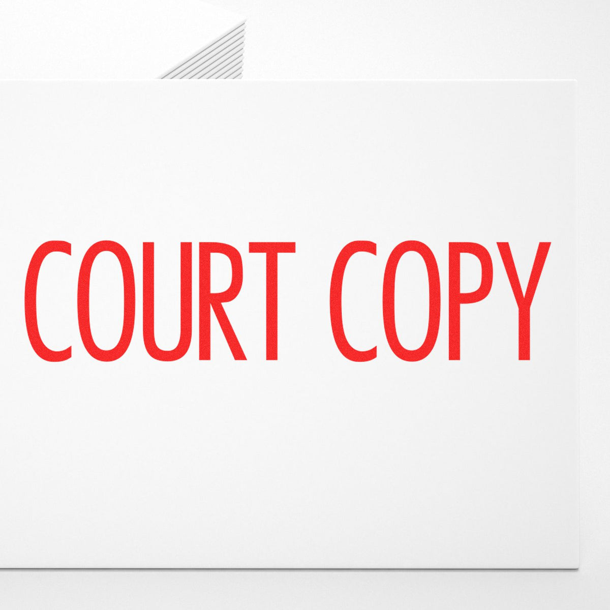 Large Narrow Font Court Copy Rubber Stamp In Use Photo