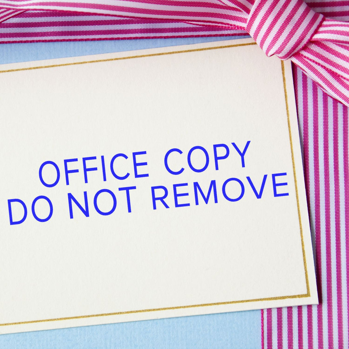 Narrow Font Office Copy Do Not Remove Rubber Stamp In Use Photo
