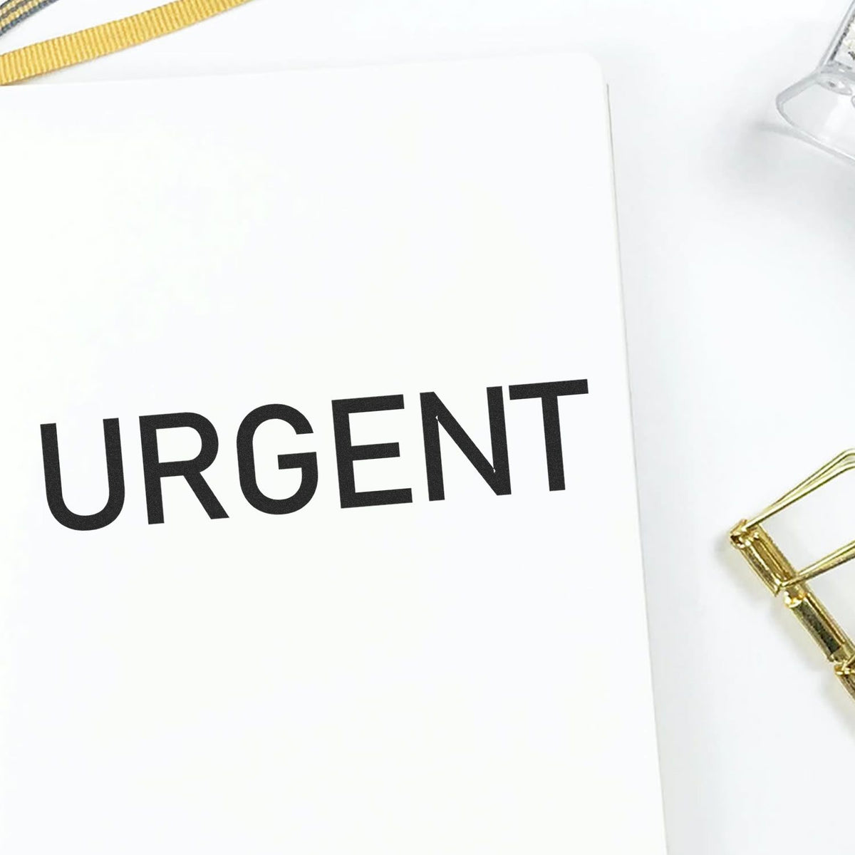 Large Self-Inking Narrow Font Urgent Stamp Lifestyle Photo