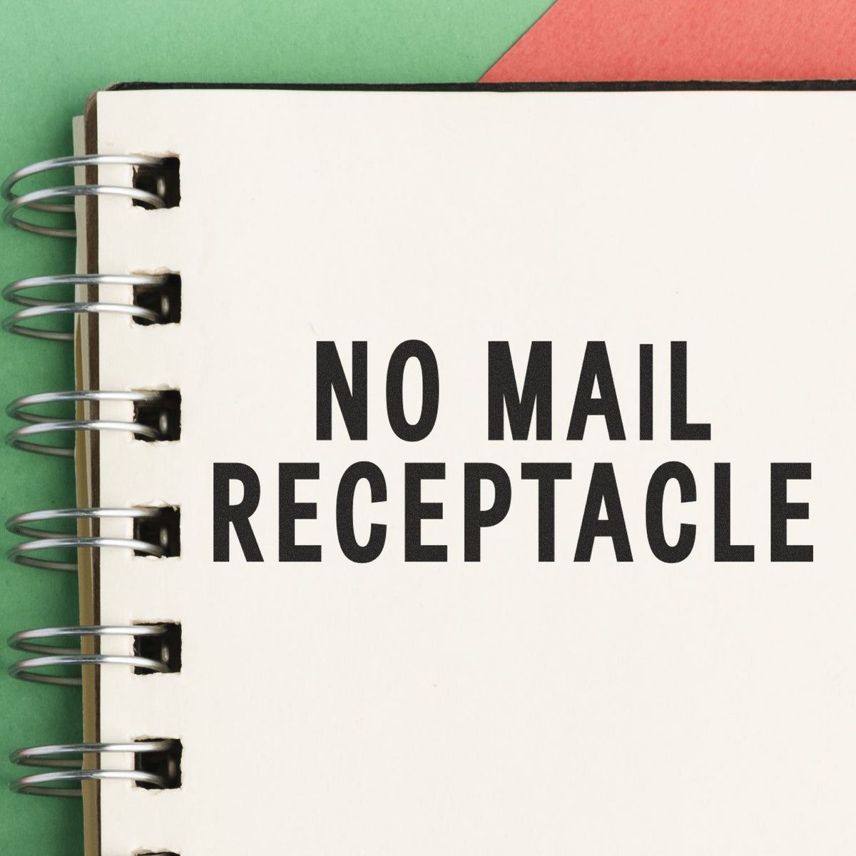 No Mail Receptacle Rubber Stamp Lifestyle Photo