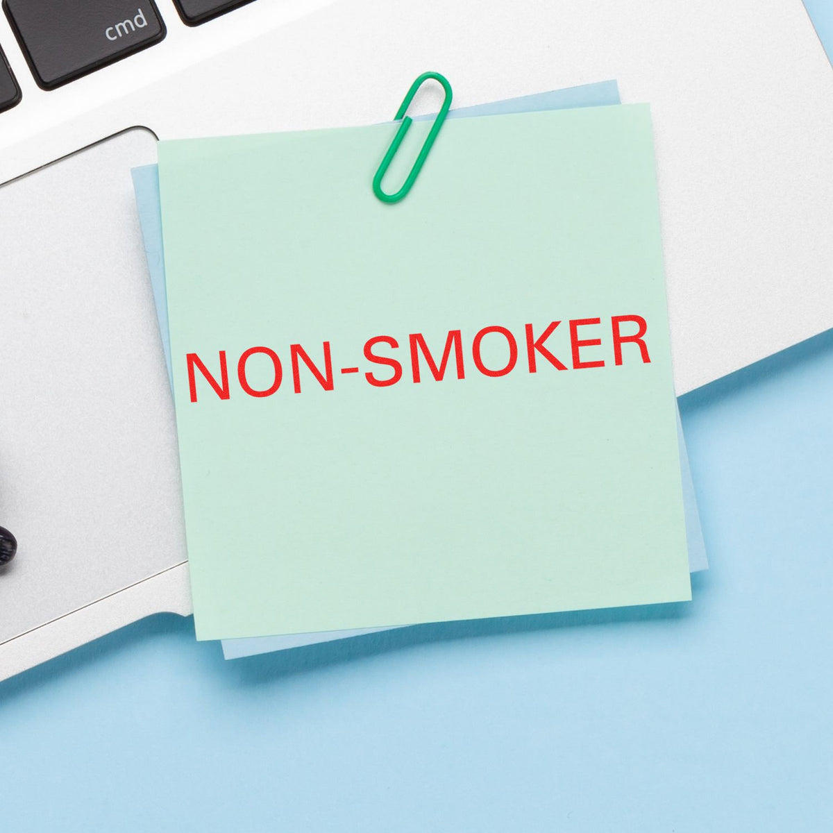 Large Self-Inking Non-Smoker Stamp In Use Photo