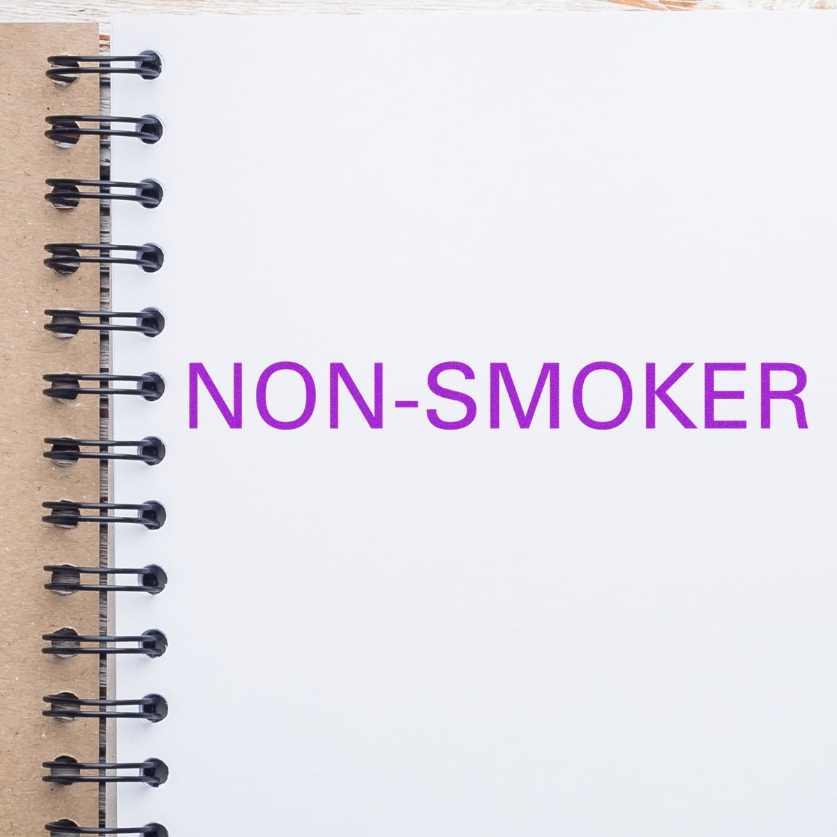 Non-Smoker Rubber Stamp In Use