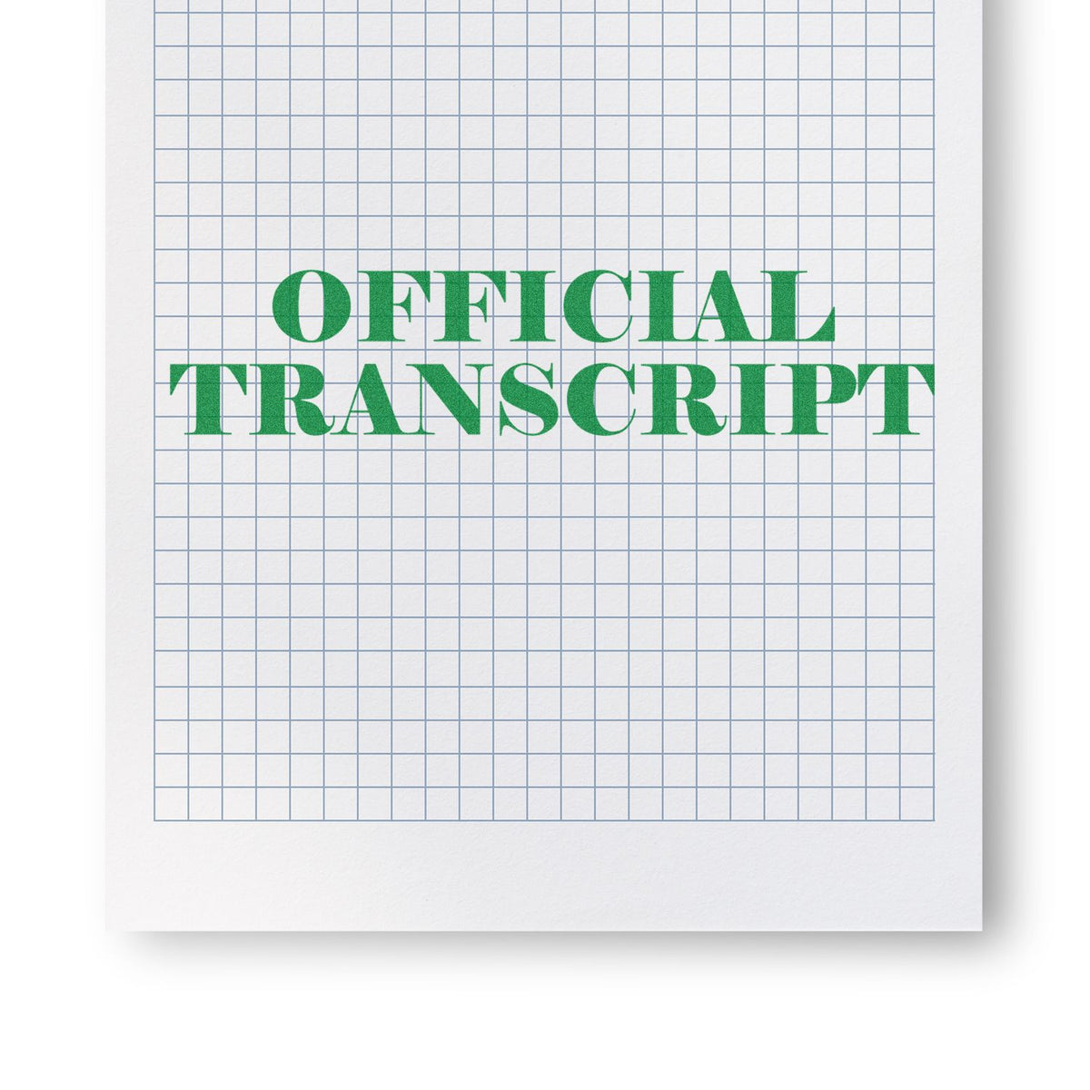 Large Self-Inking Official Transcript Stamp In Use
