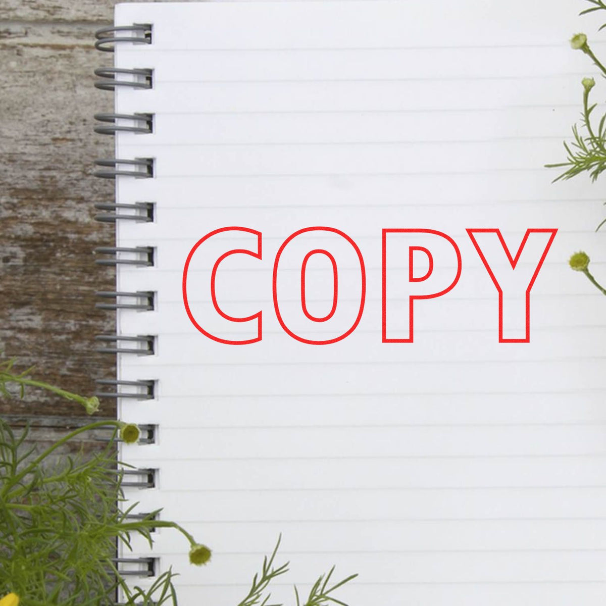 Large Self-Inking Outline Copy Stamp In Use Photo