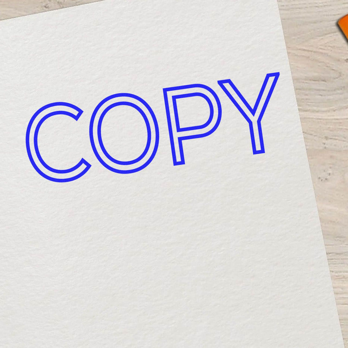 Large Self-Inking Outline Copy Stamp In Use Photo