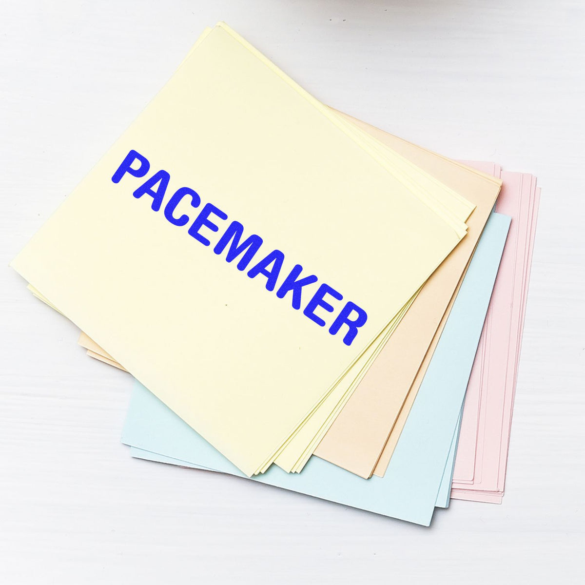 Slim Pre-Inked Pacemaker Stamp In Use Photo