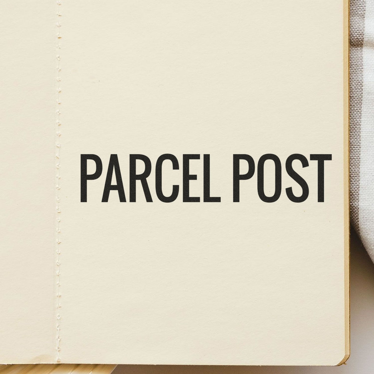 Large Pre-Inked Parcel Post Stamp Lifestyle Photo