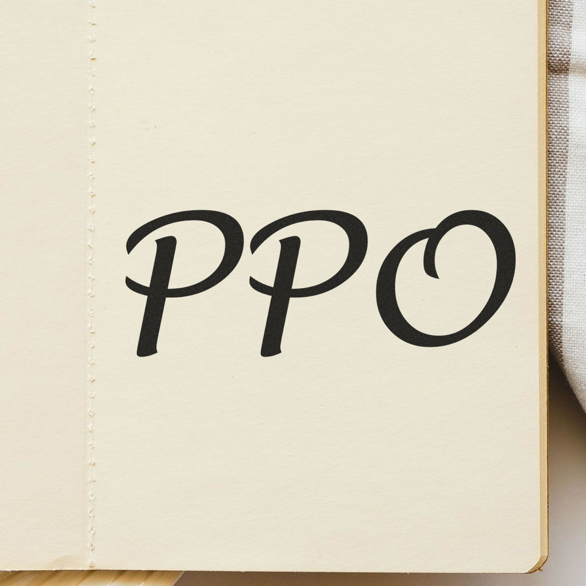 Large Pre-Inked PPO Stamp Lifestyle Photo