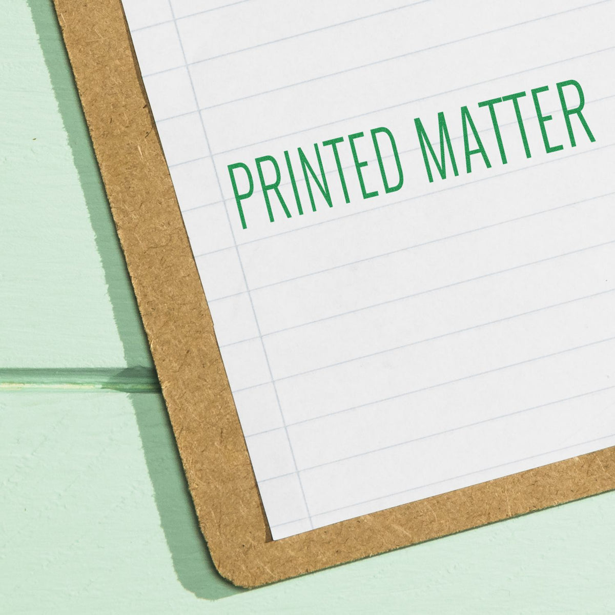 Slim Pre-Inked Printed Matter Stamp In Use