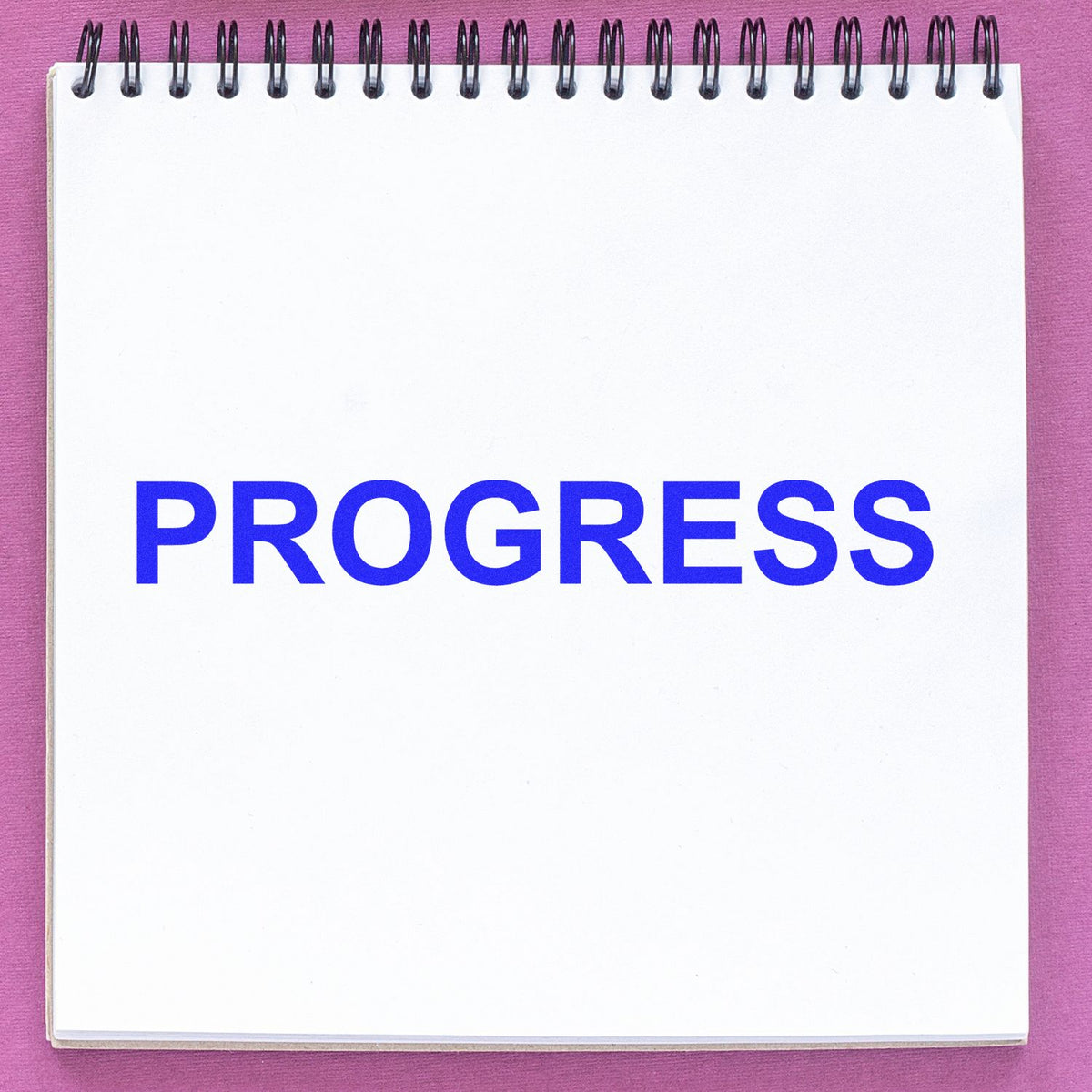Slim Pre-Inked Progress Stamp In Use Photo